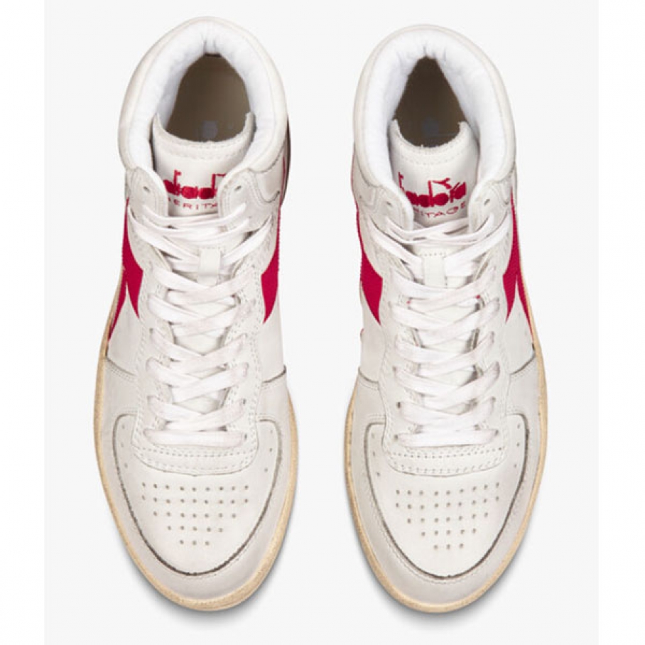 Diadora Heritage - Diadora sneaker Mi basket used white red