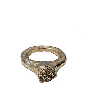 Rosa Maria silver ring Carria cognac diamonds