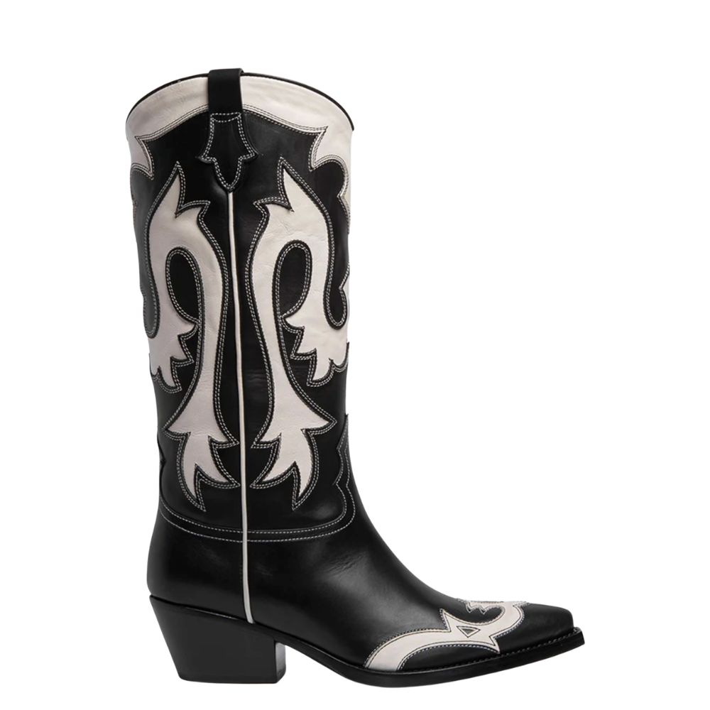 Sartore SR485601 westernboot zwart ecru dames