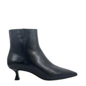 Mara Bini puntige enkellaars zwart leer dames