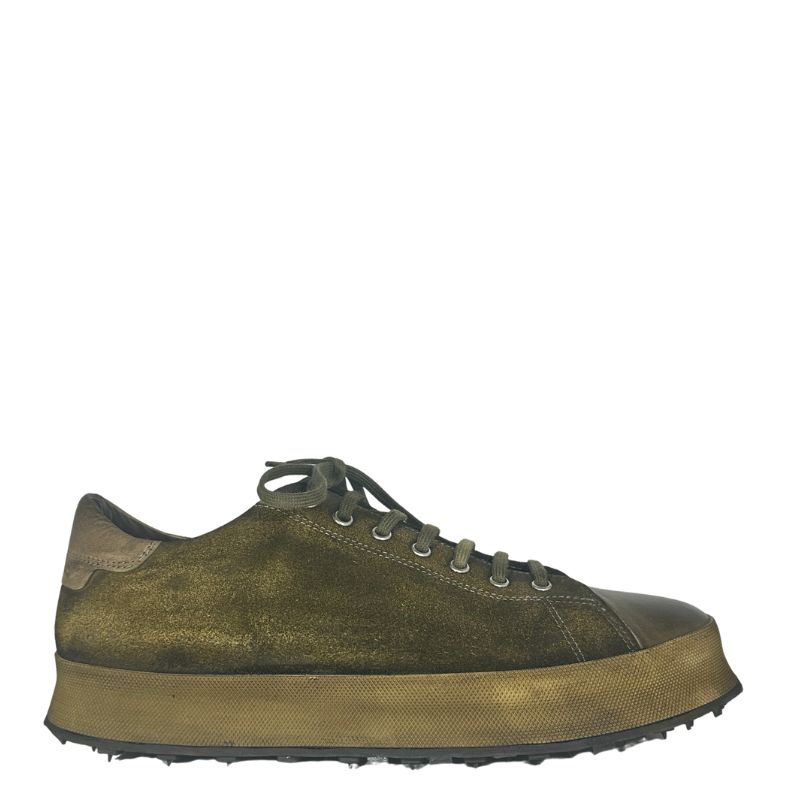 Shoto sneaker 7653 kaki suede heren