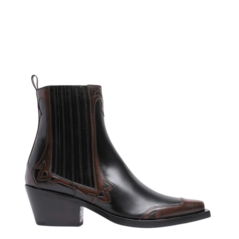 Sartore SR5011 western boot zwart kastanjebruin