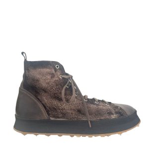 Shoto bruine hoge heren sneaker 51799